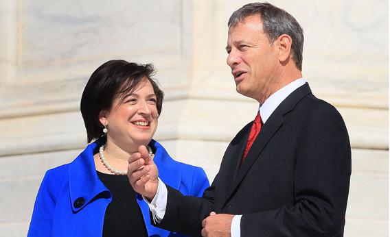 Justice Elana Kagan and Chief Justice John Roberts